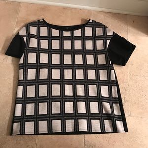 Tibi small black and white top